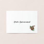 Cuddling Sloth Folienkarte (Innenseite)