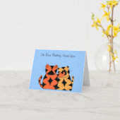 Cuddling Tigers Karte (Gelbe Blume)
