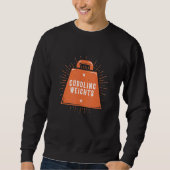 Cuddling Weights Workout Humor Gym Single Saying Sweatshirt (Vorderseite)