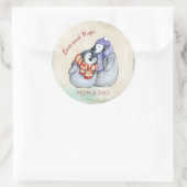 Cuddlong Pinguine Christmas Custom Runder Aufkleber (Tasche)