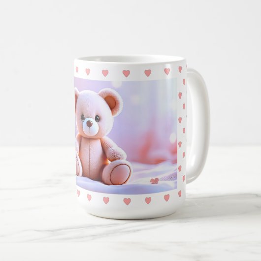 Cuddly Bear Heart Kaffeetasse (VorderseiteRechts)