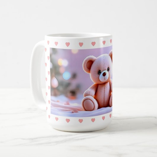 Cuddly Bear Heart Kaffeetasse (Vorderseite Links)