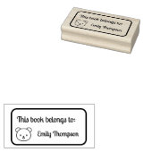 Cuddly Bear 'This Book Belongs To' Stamp Gummistempel (Stempel)