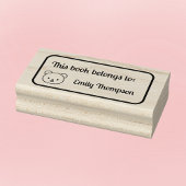 Cuddly Bear 'This Book Belongs To' Stamp Gummistempel