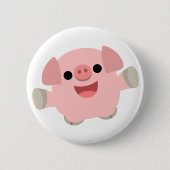 Cuddly Cartoon-Schwein-Knopf-Abzeichen Button (Vorderseite)
