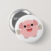 Cuddly Cartoon-Schwein-Knopf-Abzeichen Button (Vorne & Hinten)