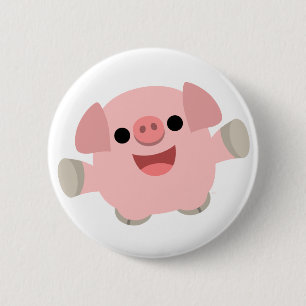 Cuddly Cartoon-Schwein-Knopf-Abzeichen Button