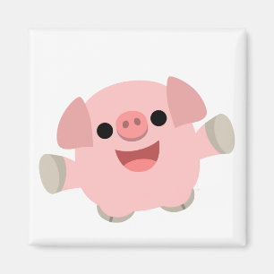 Cuddly Cartoon-Schweinmagnet Magnet