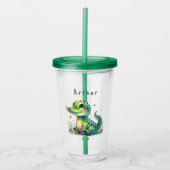 Cuddly Croc Time - Personalized Kids' Tumbler Acryltrinkbecher (Vorderseite)