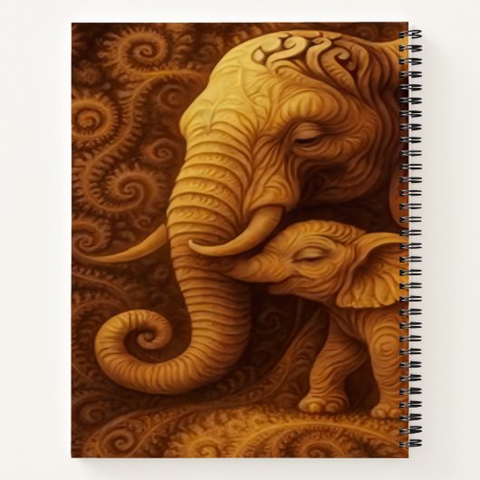 Cuddly Elephants Notizblock (Rückseite)