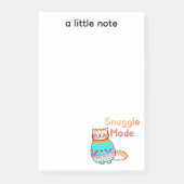 Cuddly Ginger Cat Snuggle Mode Post-it Klebezettel (Vorderseite)