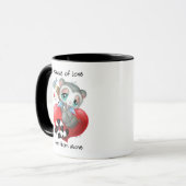 Cuddly lemur holding love arrows - sip of love tasse (Vorderseite Links)