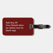 Cuddly Mops Gepäckanhänger (Rückseite horizontal)