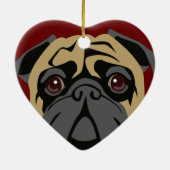 Cuddly Mops Keramikornament (Hinten)