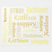 Cuddly warme Fleece personalisierte Namensdecke (Vorderseite (Horizontal))