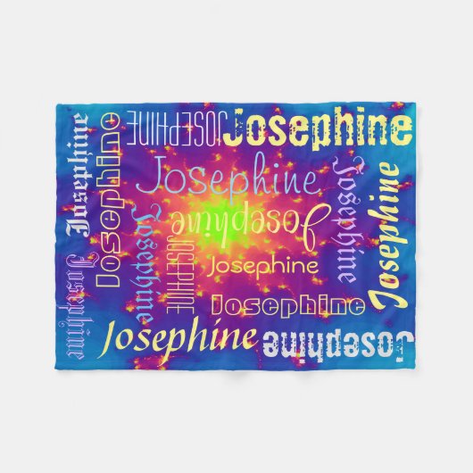 Cuddly warme Fleece personalisierte Namensdecke (Vorderseite (Horizontal))