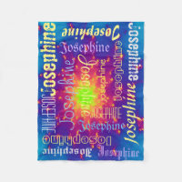 Cuddly warme Fleece personalisierte Namensdecke