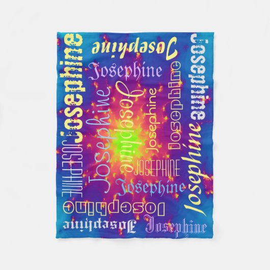 Cuddly warme Fleece personalisierte Namensdecke (Vorderseite)