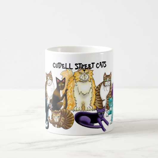 CUDELL STRASSEN-KATZEN KAFFEETASSE (Mittel)