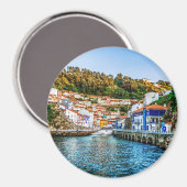 Cudillero, Fischerdorf in Asturien. Spanien. Magnet (Vorderseite/Rückseite)