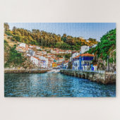 Cudillero, Fischerdorf in Asturien. Spanien. Puzzle (Horizontal)