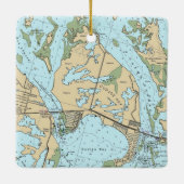 Cudjoe Key Sailing Chart Keramikornament (Rückseite)