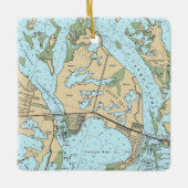 Cudjoe Key Sailing Chart Keramikornament (Vorderseite)