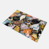 Cudling Cats Doormat - Willkommen Fußmatte (Schrägansicht)