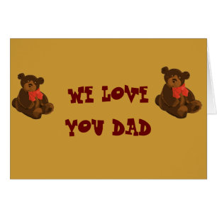 Cudly Bear Vater Card