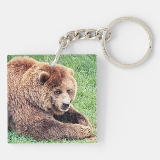 Cudly Brown Bären Fotografie Schlüsselanhänger (Rückseite)