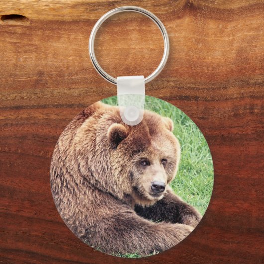Cudly Brown Bären Fotografie Schlüsselanhänger (Rückseite)