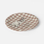 Cudly Bunny Rabbits Bonanza - Happy Oaster. Pappteller (Schrägansicht)