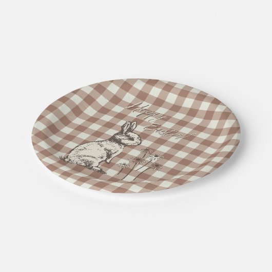 Cudly Bunny Rabbits Bonanza - Happy Oaster. Pappteller (Schrägansicht)