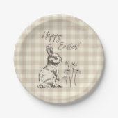 Cudly Bunny Rabbits Bonanza - Happy Oaster. Pappteller (Vorderseite)