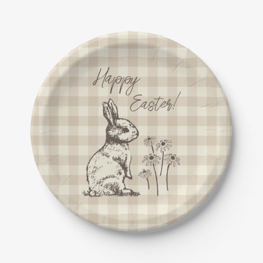 Cudly Bunny Rabbits Bonanza - Happy Oaster. Pappteller (Vorderseite)
