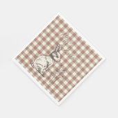 Cudly Bunny Rabbits Bonanza - Happy Oaster. Serviette (Ecke)