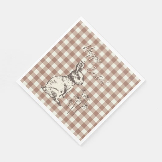 Cudly Bunny Rabbits Bonanza - Happy Oaster. Serviette (Ecke)