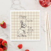 Cudly Bunny Rabbits Bonanza - Happy Oaster. Serviette (Beispiel)