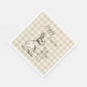 Cudly Bunny Rabbits Bonanza - Happy Oaster. Serviette (Ecke)