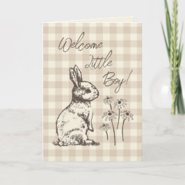 Cudly Bunny Rabbits Bonanza - neuer Baby Junge. Karte