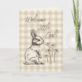 Cudly Bunny Rabbits Bonanza - neues Baby Mädchen. Karte