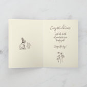 Cudly Bunny Rabbits Bonanza - neues Baby Mädchen. Karte (Innenseite)