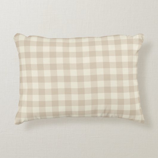 Cudly Bunny Rabbits Gingham - neutrales Muster. Dekokissen (Vorderseite)