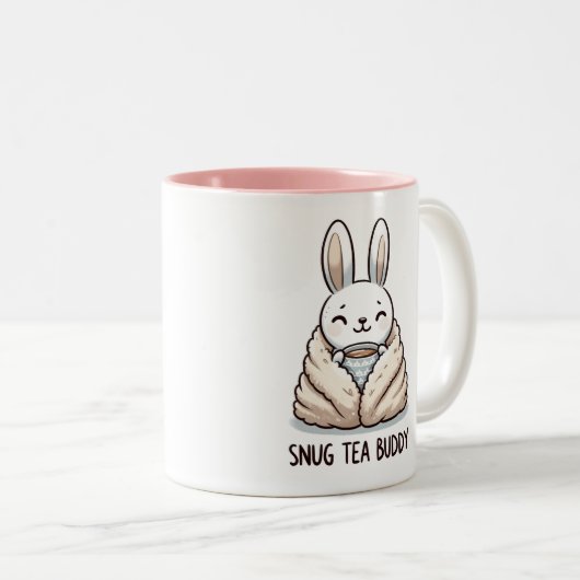 Cudly Bunny Tee Zweifarbige Tasse (VorderseiteRechts)