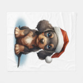 🐾 Cudly Canine Christmas Fleece Blanket 🎅 (Vorderseite (Horizontal))