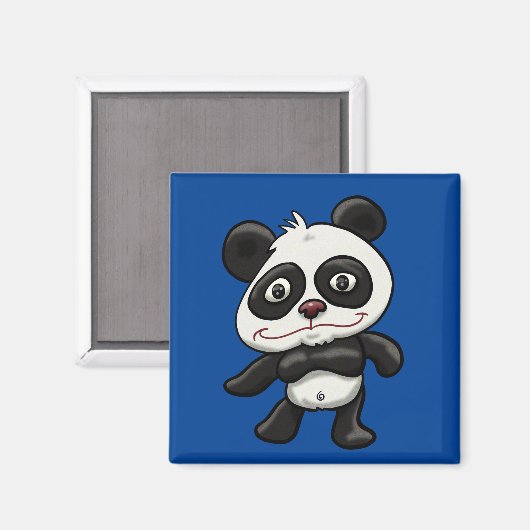 Cudly Cartoon Panda Magnet (Vorderseite/Rückseite)
