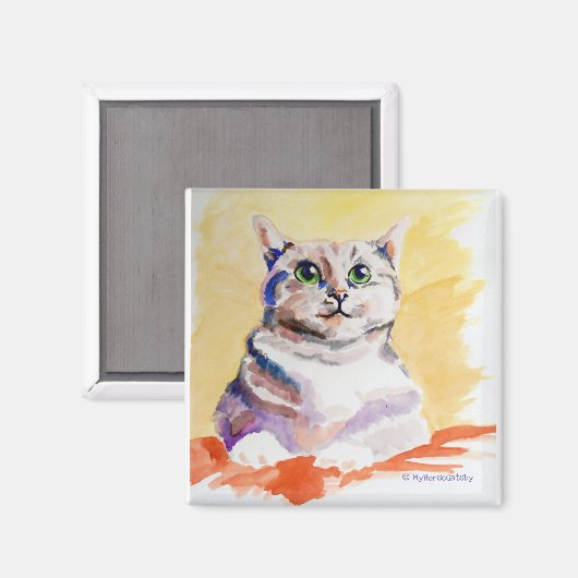 Cudly Cat Magnet (Vorderseite/Rückseite)