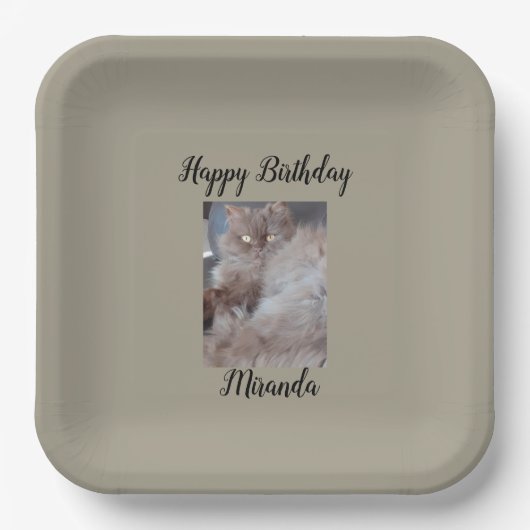 Cudly Cat Pappteller (Vorderseite)