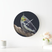Cudly Cockatiel Wall Clock Große Wanduhr (Zuhause)