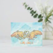 Cudly Cuttlefish Liebe Postkarte (Stehend Vorderseite)